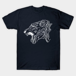 Tiger Mecha street art style (White colour) T-Shirt